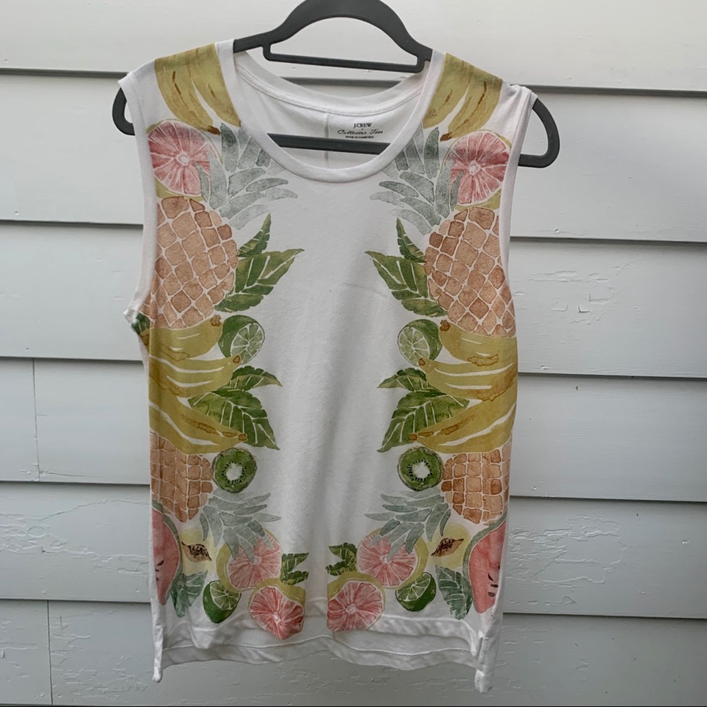 J. CREW Fruit Muscle Tank Top